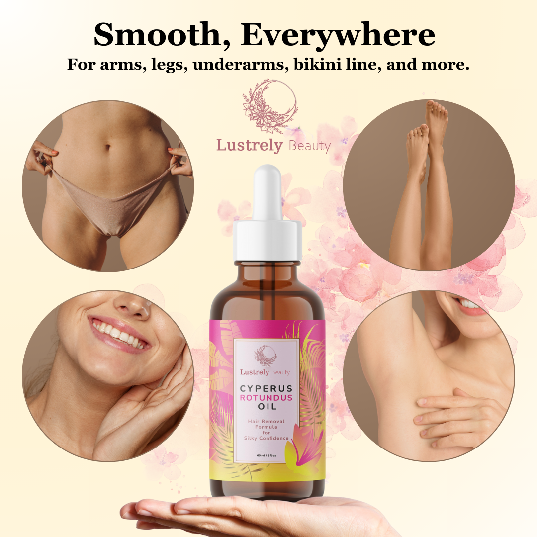 🌹Lustrely Beauty Cyperus Rotundus Oil:🎁 The Ultimate Natural Solution for Smooth, Healthy Skin