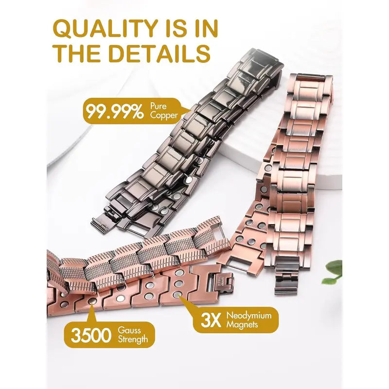 Copper magnetic bracelet——Relieve fatigue and promote blood circulation💕