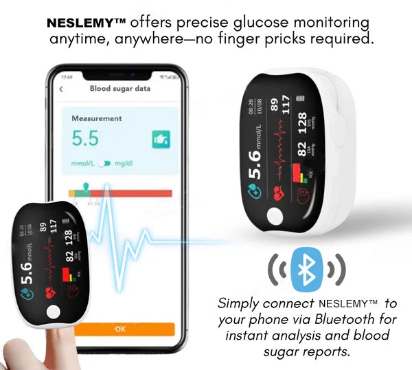 NESLEMY™ Advanced Laser Glucose Monitor – No Pricks, 99.9% Accuracy!