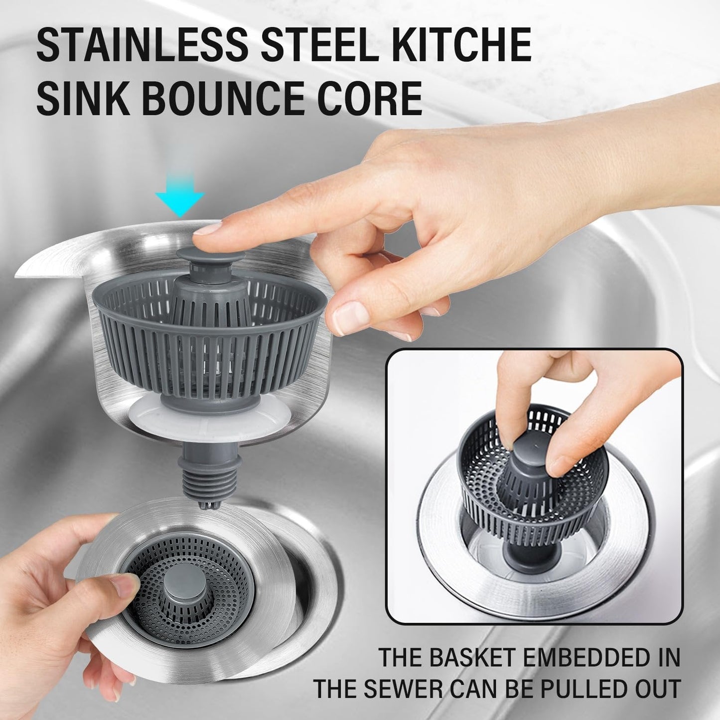DivGlow™🏆Buy More Save More🔥Upgraded 3 in 1 Kitchen Sink Drain Straine