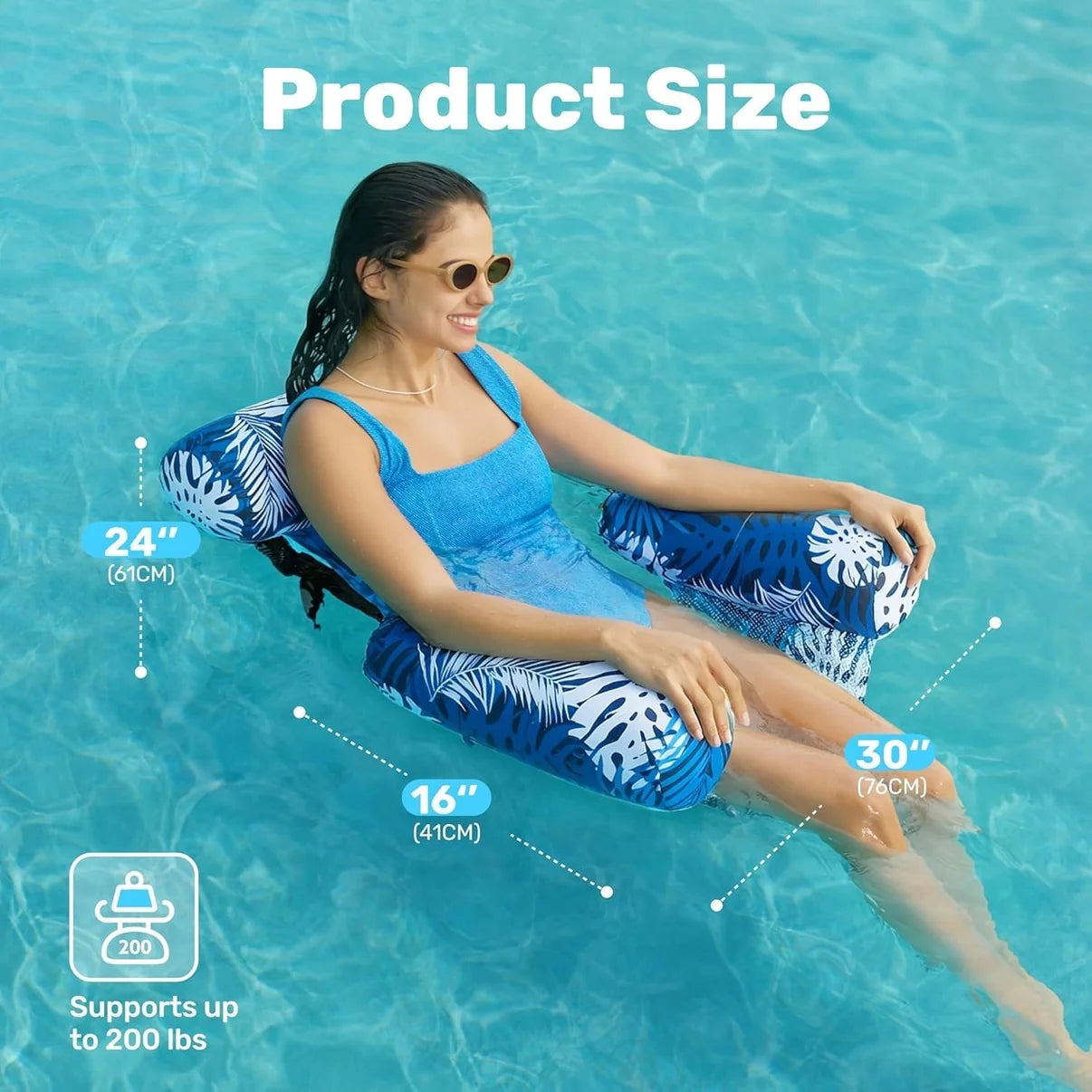 Inflatable Pool Lounge Floats 2 Pack