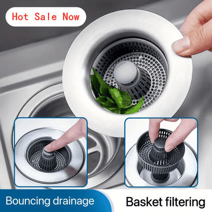 DivGlow™🏆Buy More Save More🔥Upgraded 3 in 1 Kitchen Sink Drain Straine