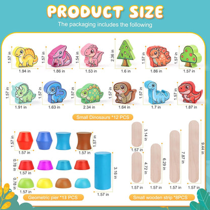 Montessori Dinosaur Stacking Toy