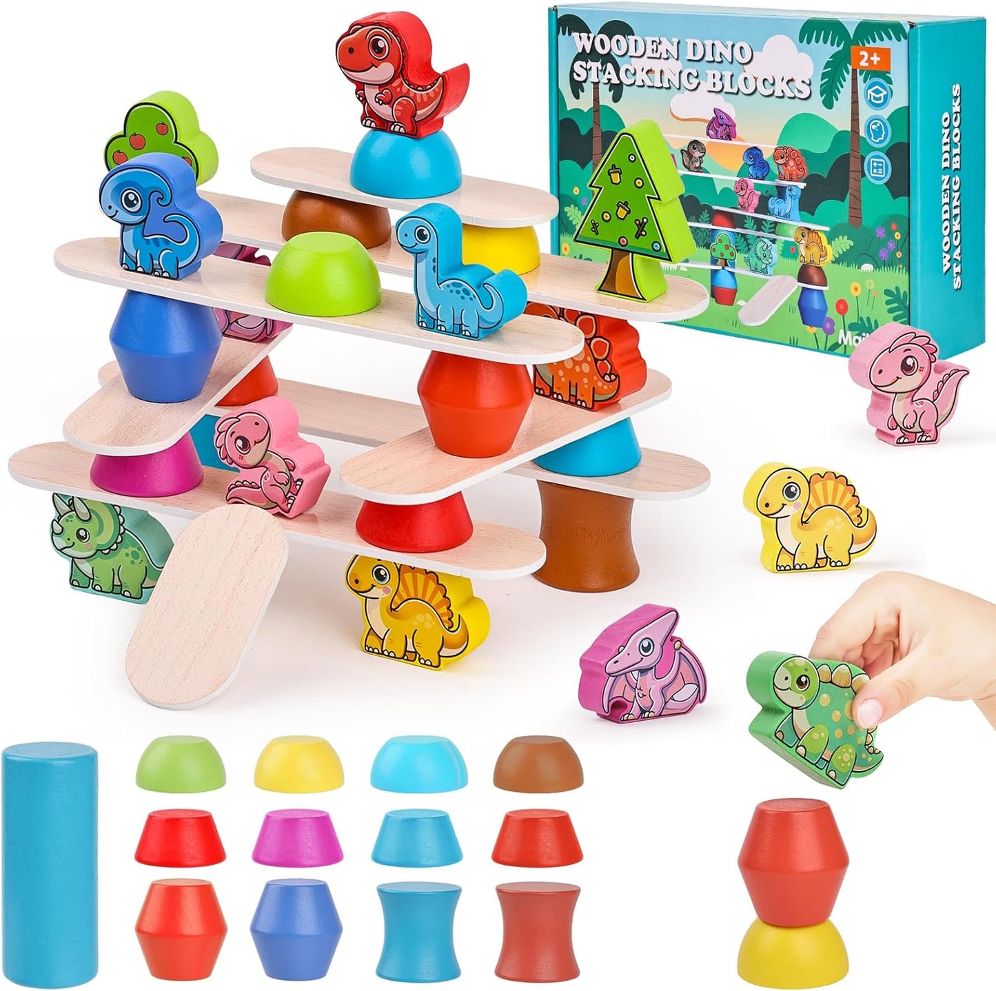 Montessori Dinosaur Stacking Toy