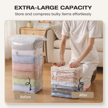 🥳LAST DAY BUY 2 GET 1 FREE!!💞💨 No‑Pump Vacuum Storage Bags – Press & seal, no pump needed